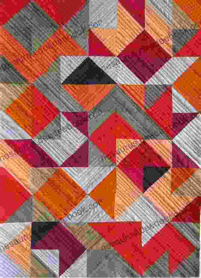A Bold And Modern Quilt With A Patchwork Of Geometric Shapes In Contrasting Colors One Block Wonders Cubed : Dramatic Designs New Techniques 10 Quilt Projects