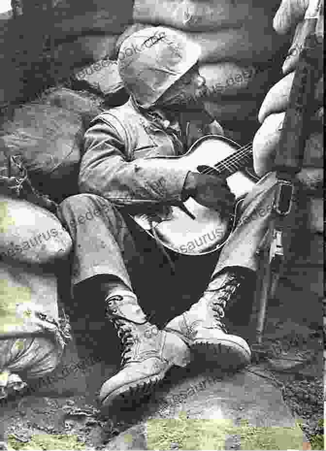 A Photo Of A Soldier Playing The Guitar. Music And War In The United States
