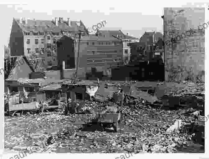 A Somber Image Of The Aftermath Of A German Bombing Raid On Kolbein, Showing Ruined Buildings And Grieving Villagers. Moon Is Down John Steinbeck
