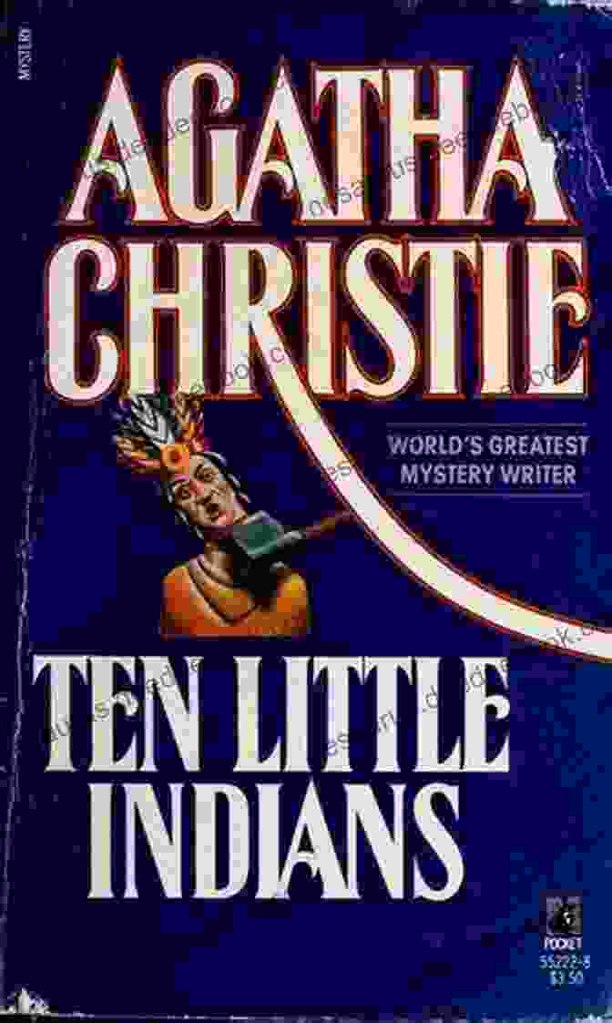 A Vintage Style Cover Of Agatha Christie's Novel, Five Little Indians, Depicting A Group Of Ten Children Standing In A Circle, Their Faces Obscured By Shadows. Five Little Indians: A Novel