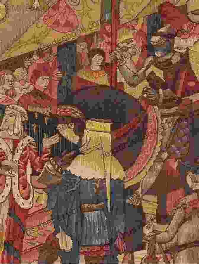 Crusades Book Cover: An Intricate Medieval Tapestry Depicting Knights, Horses, And A Distant Castle Crusade Elizabeth Laird