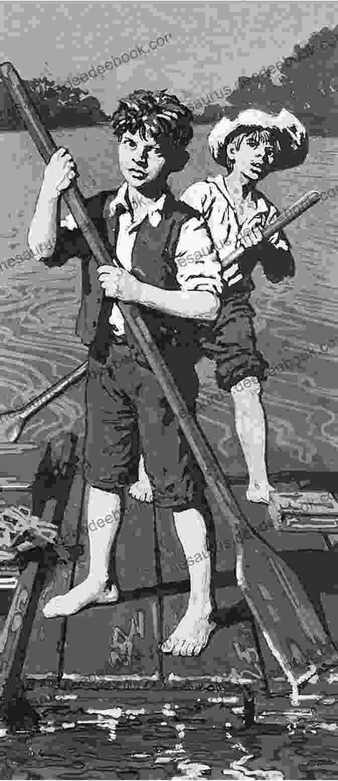 Engraving Depicting Tom Sawyer And Huckleberry Finn Reflecting On Their Friendship The Adventures Of Tom Sawyer: 1884 Illustrated Edition