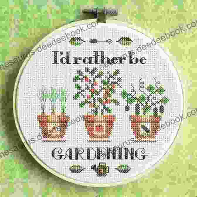 Gardening Quote Cross Stitch Pattern: 'A Weed Is A Plant That Has Mastered Every Survival Strategy Except For Learning How To Grow In Rows.' Gardening Quote Cross Stitch Pattern #1: Printable Green Plant PDF Pattern DMC Floss 2 Kinds Of Charts