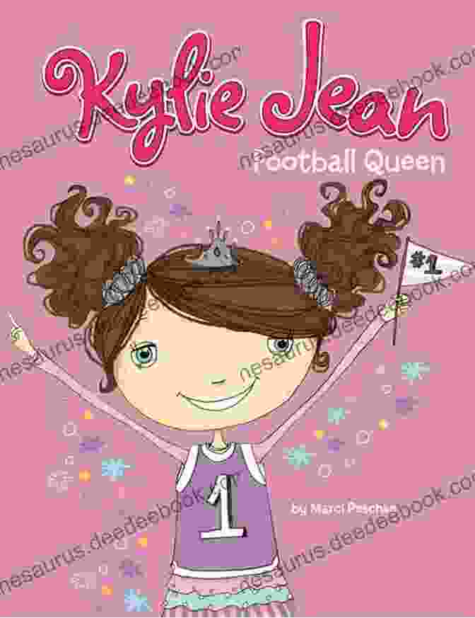 Kylie Jean, A Young Girl In Full Football Gear, Holding A Football And Smiling Confidently Kylie Jean Football Queen Marci Peschke