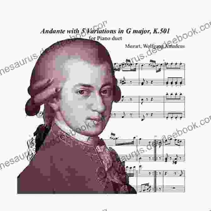 Sheet Music Score Of Wolfgang Amadeus Mozart's Andante And Variations In Major 501 Mozart Andante And Variations In G Major K 501 Sheet Music Score