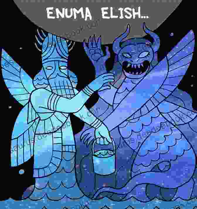 Tablet II Of The Enuma Elish Shows Enki Confronting Apsu And Tiamat. Enuma Elish: The Babylonian Creation Epic