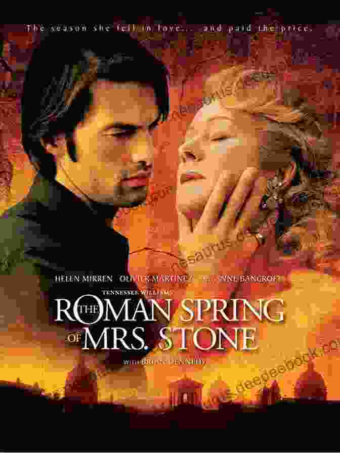 The Roman Spring Of Mrs. Stone Book Cover, Featuring A Solitary Woman Sitting On A Bench In A Park The Roman Spring Of Mrs Stone