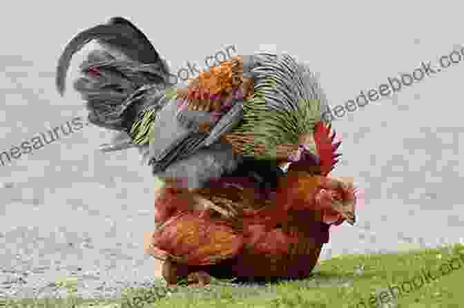 Waffles The Chicken Standing On A Haystack, Crowing With Pride And Confidence Waffles The Chicken Learns To Crow